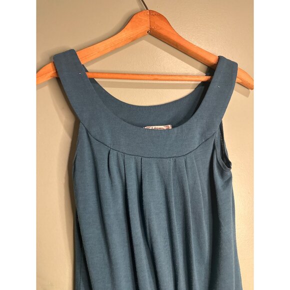 Women’s Size Small 6 Degrees Y2K Green Babydoll Tank Top Smocked Waist - Picture 2 of 7